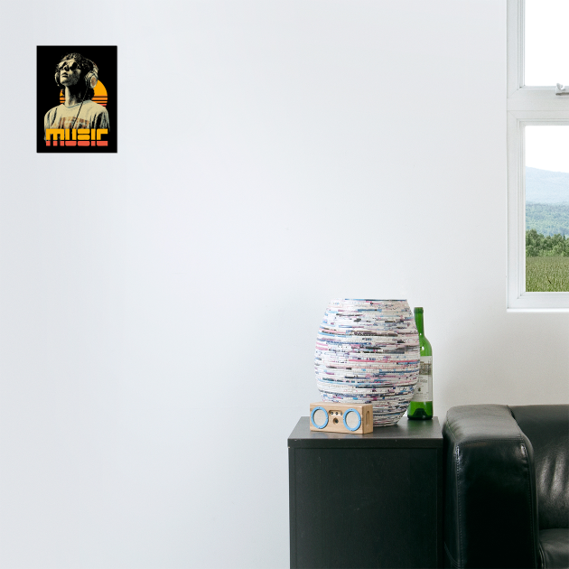 80s Retro Music Lover - Vintage Typography by TuncGK